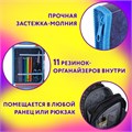 Папка для труда на молнии ЮНЛАНДИЯ А4, 1 отделение, откидная планка, органайзер, "Football", 270986 270986