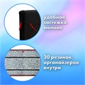 Папка на молнии BRAUBERG А4 с ручкой, с органайзером, 1 отделение, "Black football", 270992 270992