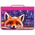 Папка на молнии BRAUBERG А4 с ручкой, с органайзером, 1 отделение, "Cute fox", 272217 272217