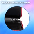 Папка на молнии пластиковая с ручками BRAUBERG "Contract", А4, 350х270х45 мм, черно-красная, 225164 225164