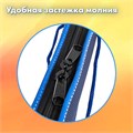 Папка на молнии пластиковая с ручками BRAUBERG, А4, 350х270х45 мм, фактура бисер, синяя, 225163 225163