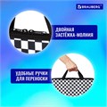 Папка на молнии с ручками BRAUBERG А4, 1 отделение, полиэстер, 20 мм, "Black and white", 272172 272172