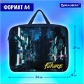 Папка на молнии с ручками BRAUBERG А4, 1 отделение, полиэстер, 80 мм, "Future", 270965 270965