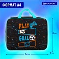 Папка на молнии с ручками BRAUBERG А4, 1 отделение, полиэстер, 80 мм, "Play sleep repeat", 272181 272181