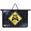 Папка на молнии с ручками ПИФАГОР А4, 1 отделение, пластик, ручки-шнурок, "Game Zone", 271470 271470