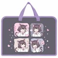 Папка на молнии с ручками ЮНЛАНДИЯ А4, 1 отделение, пластик, ширина 45 мм, "Anime dreamer", 273357 273357