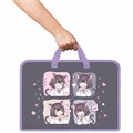 Папка на молнии с ручками ЮНЛАНДИЯ А4, 1 отделение, пластик, ширина 45 мм, "Anime dreamer", 273357 273357