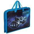 Папка на молнии с ручками ЮНЛАНДИЯ А4, 1 отделение, пластик, ширина 45 мм, "Space explorer", 270949 270949