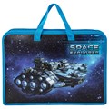 Папка на молнии с ручками ЮНЛАНДИЯ А4, 1 отделение, пластик, ширина 45 мм, "Space explorer", 270949 270949