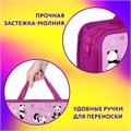Папка на молнии с ручками ЮНЛАНДИЯ А4, 1 отделение, пластик, ширина 80 мм, "Pandamania", 271461 271461
