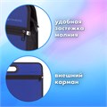 Сумка пластиковая BRAUBERG, А4+, 390х315х70 мм, на молнии, внешний карман, фактура бисер, синяя, 225167 225167