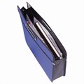 Сумка пластиковая BRAUBERG, А4+, 390х315х70 мм, на молнии, внешний карман, фактура бисер, синяя, 225167 225167