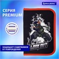 Пенал BRAUBERG, 1 отделение, 2 откидные планки, полиэстер, 21х14 см, "Ninja", 270313 270313