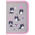 Пенал BRAUBERG, 1 отделение, полиэстер, 21х14 см, "Cat patches", 272327 272327