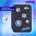 Пенал BRAUBERG, 3 отделения, полиэстер, 21х14 см, "Space mission", 270729 270729