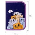 Пенал ПИФАГОР, 1 отделение, 1 откидная планка, полиэстер, 19х13 см, "Cats greetings", 272291 272291