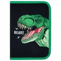 Пенал ПИФАГОР, 1 отделение, 2 откидные планки, полиэстер, 20х14 см, "Dino roar", 272290 272290