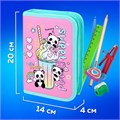 Пенал ПИФАГОР, 1 отделение, 2 откидные планки, полиэстер, 20х14 см, "Sweet mood", 272288 272288