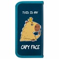 Пенал ПИФАГОР, 1 отделение, ламинированный картон, 19х9 см, "Capy face", 272245 272245