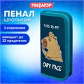Пенал ПИФАГОР, 1 отделение, ламинированный картон, 19х9 см, "Capy face", 272245 272245