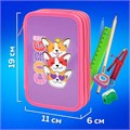 Пенал ПИФАГОР, 3 отделения, ламинированный картон, 19х11 см, "Corgi queen", 272250 272250