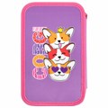 Пенал ПИФАГОР, 3 отделения, ламинированный картон, 19х11 см, "Corgi queen", 272250 272250