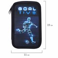 Пенал ПИФАГОР, 3 отделения, ламинированный картон, 19х11 см, "Goal", 271547 271547