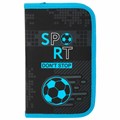 Пенал ЮНЛАНДИЯ, 1 отделение, картон с эффектом soft-touch, 19х11 см, "Sport game", 272262 272262