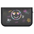 Пенал ЮНЛАНДИЯ, 1 отделение, металлизированный картон, конгрев, 19х11 см, "Smiley", 271508 271508