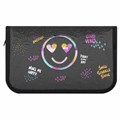 Пенал ЮНЛАНДИЯ, 1 отделение, металлизированный картон, конгрев, 19х11 см, "Smiley", 271508 271508