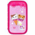 Пенал ЮНЛАНДИЯ, 2 отделения, картон с эффектом soft-touch, 19х11 см, "Candy friends", 272263 272263