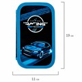 Пенал ЮНЛАНДИЯ, 2 отделения, картон с эффектом soft-touch, 19х11 см, "Speed race", 272264 272264