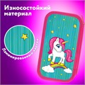 Пенал ЮНЛАНДИЯ, 2 отделения, ламинированный картон, 19х11 см, "Neon unicorn", 270172 270172
