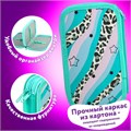 Пенал ЮНЛАНДИЯ, 2 отделения, ламинированный картон, блестки, 19х11 см, "Trendsetter", 271537 271537