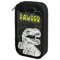 Пенал ЮНЛАНДИЯ, 2 отделения, ламинированный картон, конгрев, 19х11 см, "RAWR", 271538 271538