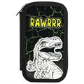 Пенал ЮНЛАНДИЯ, 2 отделения, ламинированный картон, конгрев, 19х11 см, "RAWR", 271538 271538