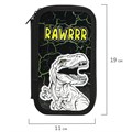 Пенал ЮНЛАНДИЯ, 2 отделения, ламинированный картон, конгрев, 19х11 см, "RAWR", 271538 271538