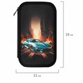 Пенал ЮНЛАНДИЯ, 3 отделения, картон с эффектом soft-touch, 19х11 см, "Fire car", 272267 272267