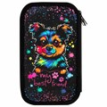 Пенал ЮНЛАНДИЯ, 3 отделения, картон с эффектом soft-touch, 19х11 см, "True friend", 272266 272266