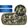 Пенал BRAUBERG для мальчиков, 1 отделение, органайзер, мягкий, "Military", зеленый, 21х5х9 см, 228990 228990