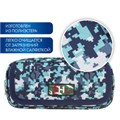 Пенал BRAUBERG для мальчиков, 1 отделение, органайзер, мягкий, "Military", синий, 21х5х9 см, 228991 228991