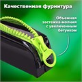 Пенал BRAUBERG с объемной "тракторной" молнией, 1 отделение, ПВХ, 22х8х6,5 см, "Neon green", 271564 271564
