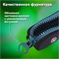 Пенал BRAUBERG с объемной "тракторной" молнией, 1 отделение, ткань, 22х8х6,5 см, "Space mission", 271567 271567