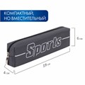 Пенал BRAUBERG, 1 отделение, полиэстер, "Sport", серый, 19х4х6 см, 270268 270268