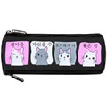 Пенал мягкий BRAUBERG, 3 отделения, нейлон, 21х7х7 см, "Anime Cats", 271580 271580