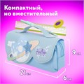 Пенал мягкий ЮНЛАНДИЯ с ручкой, 2 отделения, полиэстер, "My Space", голубой, 21х9х6 см, 271578 271578