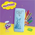 Пенал мягкий ЮНЛАНДИЯ, 2 отделения, полиэстер, "Bunny", голубой, 20х7х9 см, 228987 228987