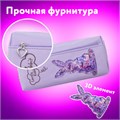 Пенал мягкий ЮНЛАНДИЯ, 2 отделения, полиэстер, "Bunny", фиолетовый, 20х7х9 см, 228989 228989