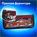 Пенал мягкий ЮНЛАНДИЯ, 2 отделения, полиэстер, "Car champion", черный, 21х6х9 см, 228982 228982