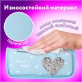 Пенал мягкий ЮНЛАНДИЯ, 2 отделения, полиэстер, "Heart", мятный, 21х6х9 см, 270257 270257